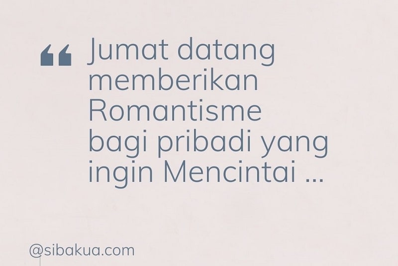 kata romantis hari jumat