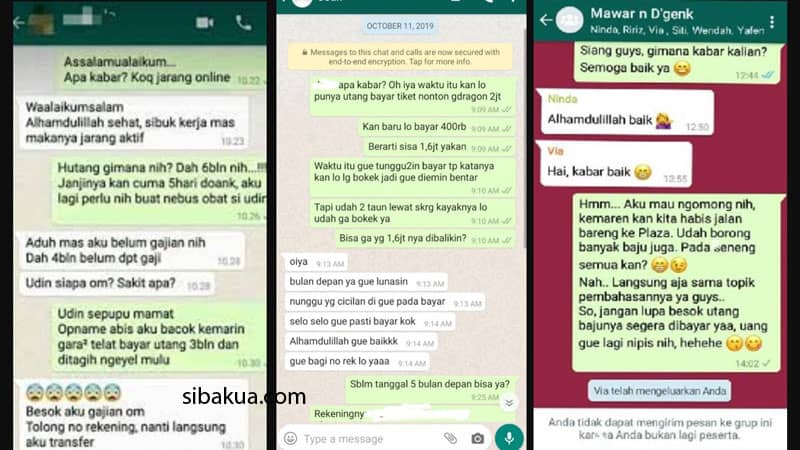 contoh chat wa menagih hutang