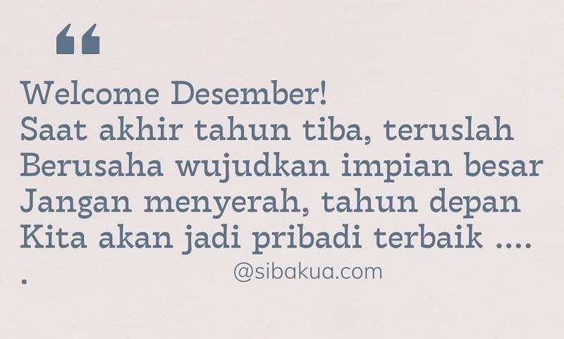 kata mutiara desember